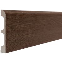 Плинтус Decor-Dizayn 706-82SH 2400x13x80 мм — фото 1, Плинтуса напольные
