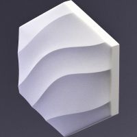 Гипсовая 3д панель Artpole Elementary Heksa-wave E-0008 173x200 мм — фото 1, Гипсовые 3Д панели