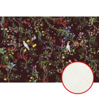 Фреска Ortograf Miracle 33876 Фактура флок FLK Флизелин (4,5*3) Коричневый/Разноцветный, Птицы/Цветы — фото 1, Фрески