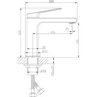 Смеситель для раковины Orange Gauss Черный матовый арт-M30-021b — фото 2, Смесители для раковины