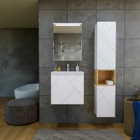 Товар: Тумба под раковину Бриклаер Кристалл 50 4627125415937 подвесная Белая - фото 7 Тумба под раковину Бриклаер Кристалл 50 4627125415937 подвесная Белая — фото 7, Мебель для ванной