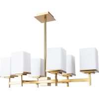 Люстра Divinare Fawaris 4504/17 LM-6 Белая Латунь — фото 1, Люстры