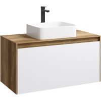 Корпус тумбы под раковину Aqwella 5 Stars Mobi 100 MOB0110DB подвесной Дуб балтийский — фото 1, Мебель для ванной