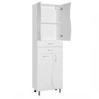 Шкаф пенал Style Line Волна 60 Белый арт-ЛС-000010047 — фото 2, Пеналы для ванной комнаты