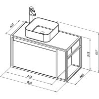 Товар: Тумба под раковину Aquanet Nova Lite Loft 90L 261660 подвесная Дуб рустикальный - фото 11 Тумба под раковину Aquanet Nova Lite Loft 90L 261660 подвесная Дуб рустикальный — фото 11, Тумбы под раковину