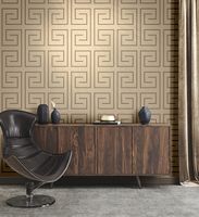 Обои Zambaiti Parati Vision 76038 Винил на флизелине (0,70*10,05) Бежевый/Бронзовый, Геометрия — фото 3, Обои для стен