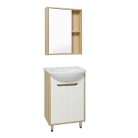 Зеркальный шкаф Runo Эко 52 УТ000001833 Лиственница — фото 3, Зеркальные шкафы в ванную