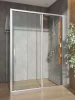 Товар: Душевой уголок Orange 140x90 E23-14090TCR профиль Хром стекло прозрачное - фото 3 Душевой уголок Orange 140x90 E23-14090TCR профиль Хром стекло прозрачное — фото 3, Прямоугольные душевые уголки