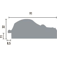 Багет Decomaster S26-1605B 2900x91x32 мм — фото 2, Багеты