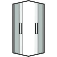 Товар: Душевой уголок Grossman Cosmo 80х80 300.K33.02.8080.21.00 профиль Черный матовый стекло прозрачное - фото 2 Душевой уголок Grossman Cosmo 80х80 300.K33.02.8080.21.00 профиль Черный матовый стекло прозрачное — фото 2, Душевые уголки