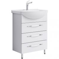 Тумба под раковину Aqwella Аллегро 65 Agr.01.06/3 Белая — фото 1, Тумбы под раковину