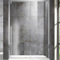 Душевая дверь Vincea Lugano 120 VDS-1L120CL-1 профиль Хром стекло прозрачное — фото 1, Раздвижные душевые двери