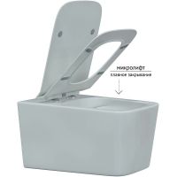 Комплект унитаза с инсталляцией Berges Floe Rimless 043278 с сиденьем Микролифт и Белой матовой клавишей смыва — фото 7, Комплекты унитаз + инсталляция