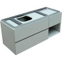 Тумба под раковину Allen Brau Infinity 120 L 1.21005.PWM подвесная Папирус матовый — фото 15, Тумбы под раковину