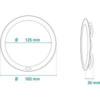 Косметическое зеркало Ridder Mulan О3003201 с подсветкой с увеличением Белое — фото 3, Аксессуары для ванной