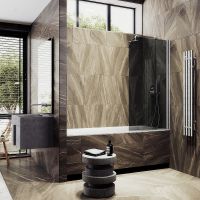 Товар: Шторка на ванну Maybah Glass MGV-623-5 800x1400 поворотная на монопетле Хром матовый стекло графитовое - фото 3 Шторка на ванну Maybah Glass MGV-623-5 800x1400 поворотная на монопетле Хром матовый стекло графитовое — фото 3, Неподвижные шторки для ванной