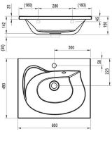 Раковина Ravak Rosa II 60 XJ201160000 Белая — фото 6, Раковины встраиваемые сверху