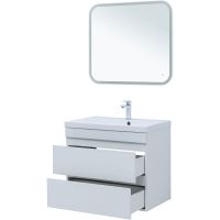 Тумба под раковину Aquanet Нота New 75 335418 подвесная Белый глянец — фото 7, Мебель для ванной