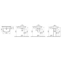 Раковина Vitra S20 60 5503B003-0001 Белая — фото 8, Раковины подвесные