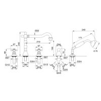 Товар: Смеситель на борт ванны Migliore Arcadia 18379 Бронза - фото 3 Смеситель на борт ванны Migliore Arcadia 18379 Бронза — фото 3, Смесители
