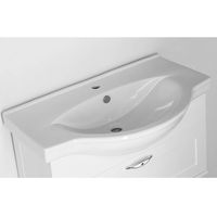 Раковина Sanita Luxe Classic Luxe 80 WB.FN/Classic/80-C/WHT.G/S1 Белая — фото 2, Раковины встраиваемые сверху