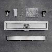 Душевой лоток Ростовская Мануфактура Сантехники РМС ТЛ-02-70х7 с решеткой под плитку — фото 4, Душевые лотки