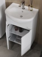 Тумба с раковиной Orange Topline-Rio 55 TR55-01C+RA Белый глянец — фото 3, Тумбы с раковиной