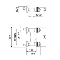 Смеситель для душа Migliore Axo 18479 Бронза — фото 3, Смесители