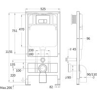 Инсталляция WeltWasser WW Bamberg 525 10000010287 для унитаза без клавиши смыва — фото 3, Инсталляции для унитазов