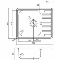 Кухонная мойка Iddis Strit S 58 STR58SDi77S Сатин — фото 13, Кухонные мойки