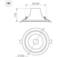 Товар: Встраиваемый светильник Arlight Legend 027320(1) Белый - фото 5 Встраиваемый светильник Arlight Legend 027320(1) Белый — фото 5, Точечные светильники