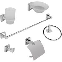 Набор аксессуаров для ванной Boch Mann CR-F19 BM9638 Хром — фото 1, Наборы аксессуаров для ванной комнаты