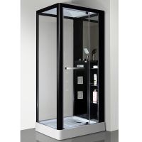 Душевая кабина Grossman GR-223 110x90 профиль Черный стекло прозрачное — фото 1, Душевые кабины