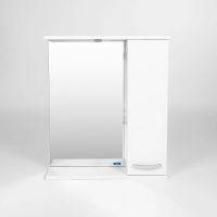 Зеркало со шкафом VIANT Милан 60 R VMIL60-ZSHR Белое — фото 1, Зеркальные шкафы в ванную