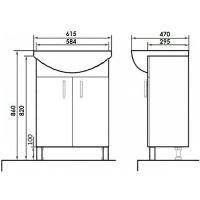 Товар: Тумба под раковину Orange Роса 60 Ro-60TUW Белый глянец - фото 4 Тумба под раковину Orange Роса 60 Ro-60TUW Белый глянец — фото 4, Мебель для ванной