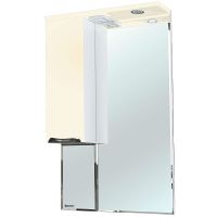 Зеркало со шкафом Bellezza Альфа 55 L 4618808002070 с подсветкой Белое Бежевое — фото 1, Мебель для ванной