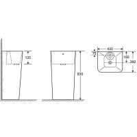 Раковина Ceruttispa Doris 43 CT7830 Белая — фото 2, Раковины напольные