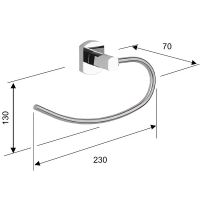 Кольцо для полотенец Remer Forma FR44CR Хром — фото 2, Полотенцедержатели