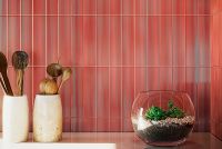 Керамическая плитка Amadis Stripes Coral Crackle 8436552229507 настенная 6,5х26,1 см — фото 2, Керамическая плитка