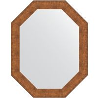 Зеркало Evoform Polygon 96х76 BY 7296 в багетной раме - Медная кольчуга 88 мм — фото 1, Мебель для ванной