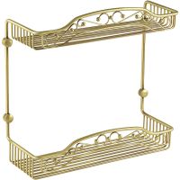 Полка корзина Migliore Complementi 22023 Бронза — фото 1, Полки для ванной и душа