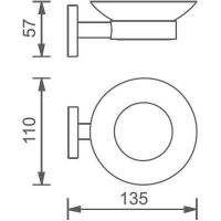 Мыльница Aquanet 4585MB 241913 Черная матовая — фото 2, Мыльницы
