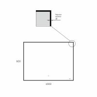 Товар: Зеркало Bond Cube 100x80 M36ZE-10080 с подсветкой Черное с бесконтактным выключателем - фото 8 Зеркало Bond Cube 100x80 M36ZE-10080 с подсветкой Черное с бесконтактным выключателем — фото 8, Зеркала в ванную комнату