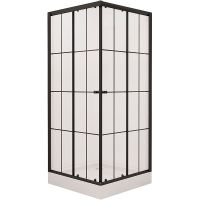 Душевой уголок Niagara Nova 100х100 NG-0100-14 профиль Черный стекло прозрачное — фото 1, Душевые уголки