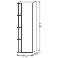 Товар: Шкаф пенал Jacob Delafon Terrace 50 R EB1179D-G1C подвесной Белый глянцевый - фото 4 Шкаф пенал Jacob Delafon Terrace 50 R EB1179D-G1C подвесной Белый глянцевый — фото 4, Пеналы для ванной комнаты