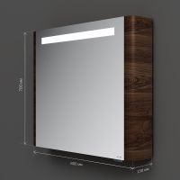 Зеркальный шкаф AM.PM Sensation 80 M30MCR0801NF Орех — фото 9, Мебель для ванной