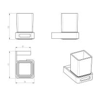 Стакан для зубных щеток Boheme Q 10944-B Черный — фото 2, Мыльницы