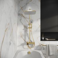 Товар: Душевая система Grossman Pragma 500.K35.03.320 Золото брашированное - фото 8 Душевая система Grossman Pragma 500.K35.03.320 Золото брашированное — фото 8, Душевые стойки