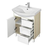Тумба под раковину Aquaton Рико 60 1A213301RIB90 Белый Ясень фабрик — фото 3, Тумбы под раковину