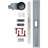 Душевой лоток Logan L002L-750 306891 с решеткой Нержавеющая сталь / под плитку — фото 6, Душевые лотки